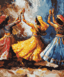 Vintage Indian Dance Diamond Painting