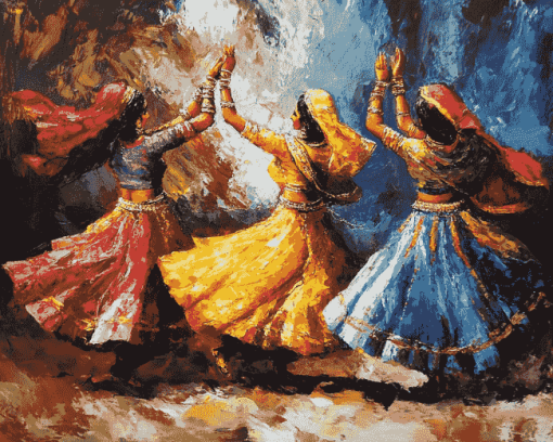 Vintage Indian Dance Diamond Painting