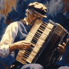 Vintage Musician Accordion Diamond Painting