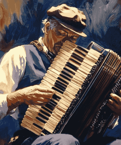 Vintage Musician Accordion Diamond Painting