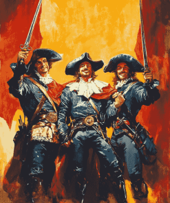 Vintage Three Musketeers Warriors Diamond Painting