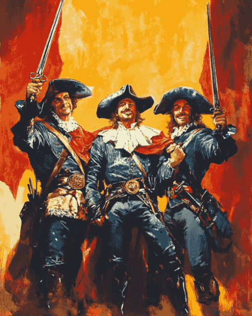 Vintage Three Musketeers Warriors Diamond Painting