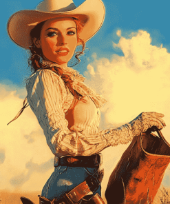 Vintage Western Women Diamond Painting