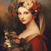 Vintage Woman Flower Diamond Painting