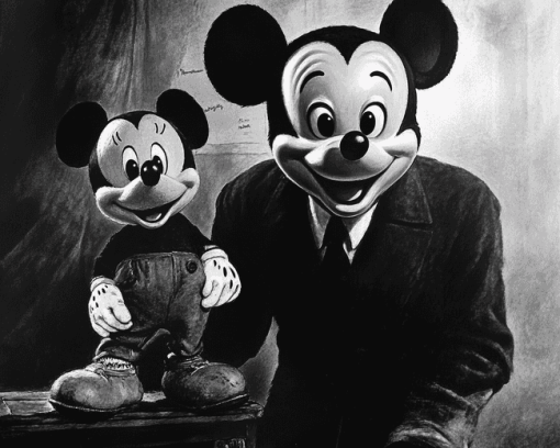 Walt Disney Mickey Mouse Black and White Diamond Painting