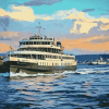 Washington Ferry Seascape Diamond Painting