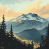 Washington Mountain Scenery Diamond Painting