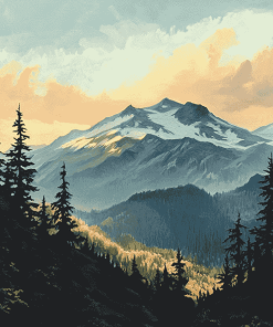 Washington Mountain Scenery Diamond Painting