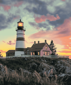 West Quoddy Maine Lighthouse Diamond Painting