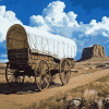 Western Wagons in Motion Diamond Painting