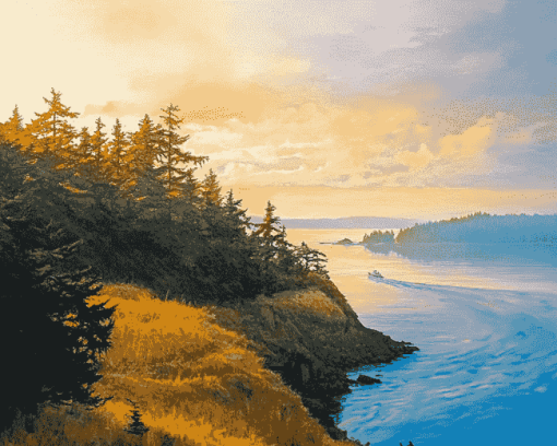 Whidbey Island Coastlines Diamond Painting