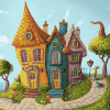 Whimsical Cartoon House Diamond Painting