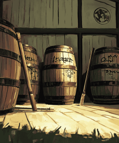 Whiskey Barrel Animation Diamond Painting