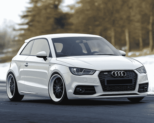 White Audi A1 Car Diamond Painting