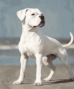 White Boxer Puppy Diamond Painting