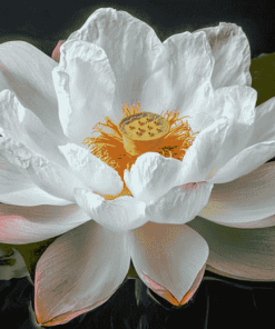 White Lotus Flower Diamond Painting