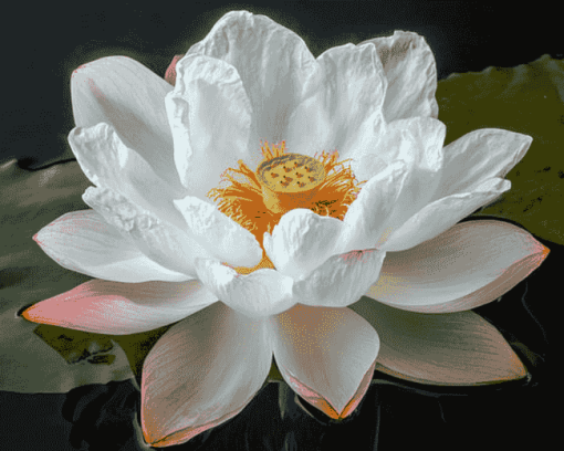 White Lotus Flower Diamond Painting