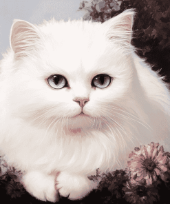 White Persian Kitten Diamond Painting