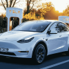 White Tesla Model Y Diamond Painting