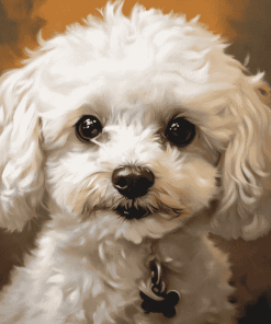 White Yorkiepoo Puppy Diamond Painting