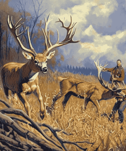 Whitetail Deer Vintage Diamond Painting