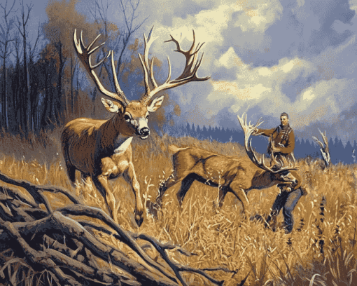 Whitetail Deer Vintage Diamond Painting