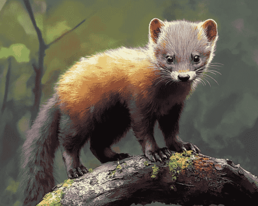 Wild Marten Animal Diamond Painting