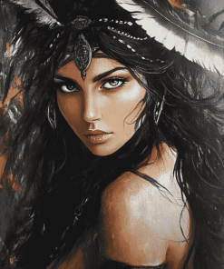 Wild Woman Animation Ladies Diamond Painting