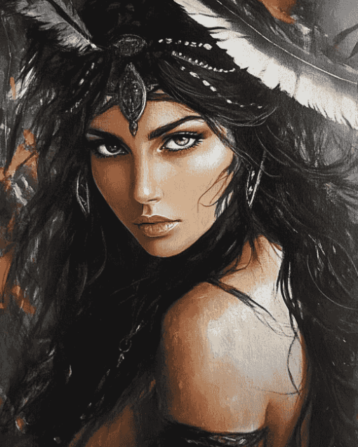 Wild Woman Animation Ladies Diamond Painting