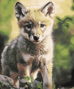 Wolf Cubs Wildlife Diamond Painting