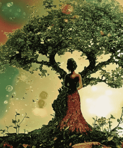 Woman Tree Fantasy Diamond Painting