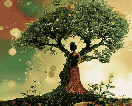 Woman Tree Fantasy Diamond Painting