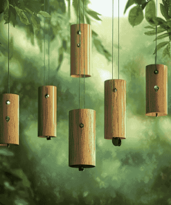 Woodland Landscape Wooden Wind Chimes Diamond Painting