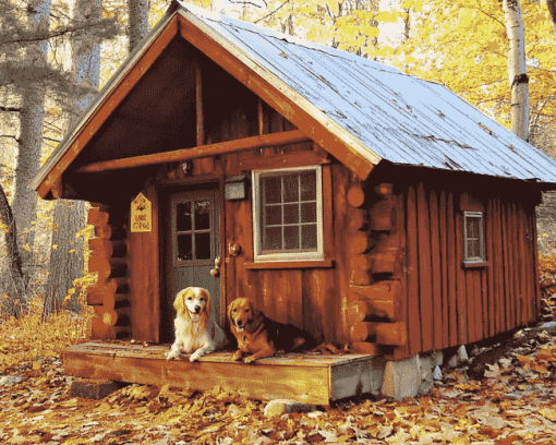 Woods Cabins Diamond Painting