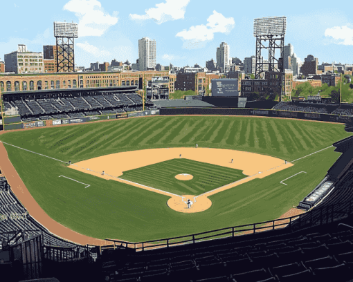 Wrigley Field Stadium Landscape Diamond Painting