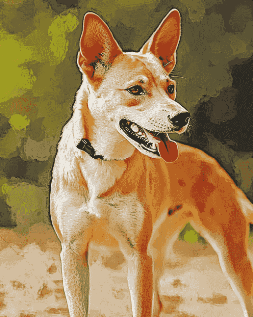 Yellow Carolina Dog Diamond Painting