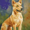 Yellow Carolina Dog Diamond Painting