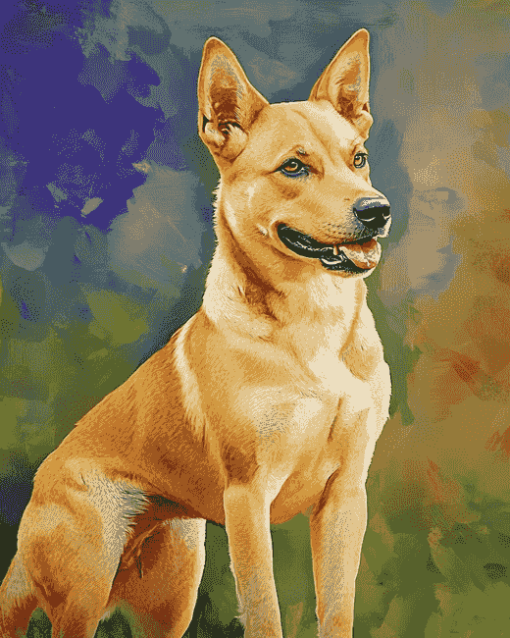 Yellow Carolina Dog Diamond Painting