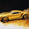 Yellow Hot Wheels Cars Diamond Painting