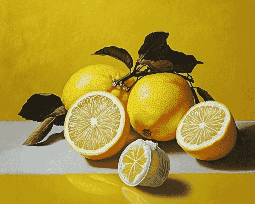 Yellow Lemons Fruit Diamond Painting