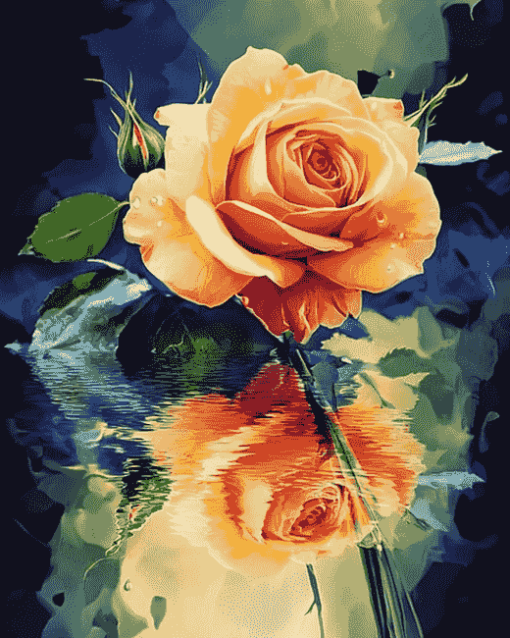 Yellow Rose Blossom Diamond Painting