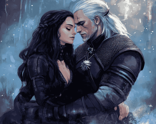 Yennefer and Geralt Romance Diamond Painting