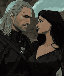 Yennefer and Geralt in The Witcher Diamond Painting