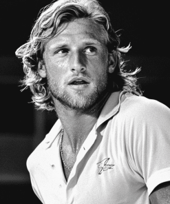 Young Bjorn Borg Tennis Icon Diamond Painting