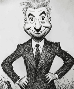 Young Dr Seuss Black and White Diamond Painting