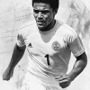 Young Eusebio Black White Diamond Painting