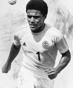 Young Eusebio Black White Diamond Painting