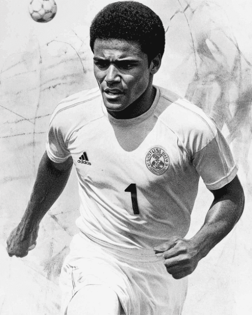 Young Eusebio Black White Diamond Painting