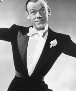 Young Fred Astaire Black and White Diamond Painting