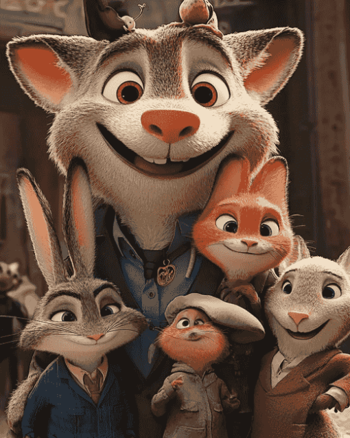 Zootopia Nick And Juddy Diamond Painting